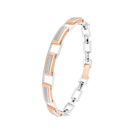 Resilient Dual Metal Bracelet For Men
