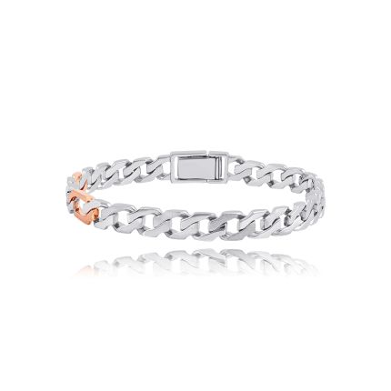 Platinum Cuban Flexi Bracelet
