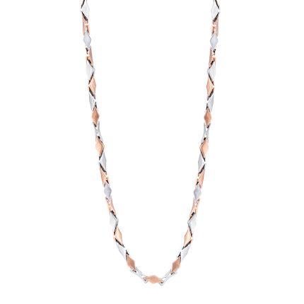 Stylish Dual Toned Platinum Chain For Men
