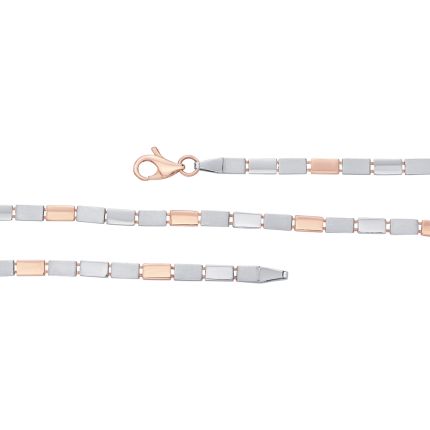 Distinctive Platinum and Rose Gold Chain