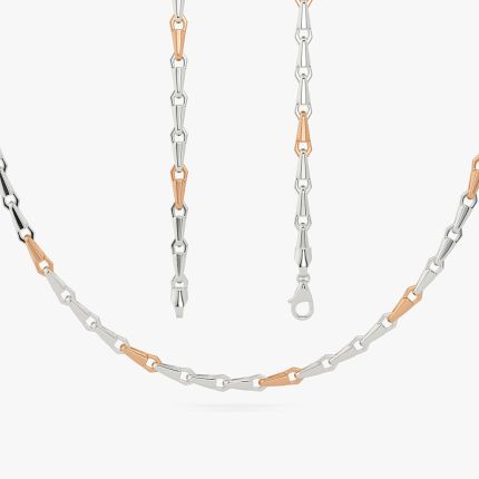 Allure Artistry White and Rose Fancy Platinum Chain