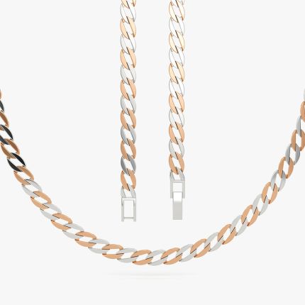 Harmony Artistry White and Rose Link Platinum Chain