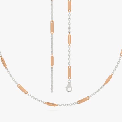 Majesty Artistry White and Rose Link Platinum Chain