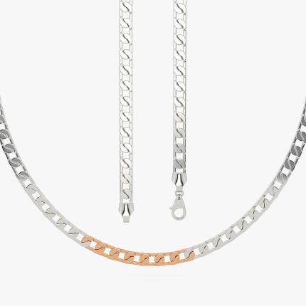 Lustre Artistry White and Rose Link Platinum Chain