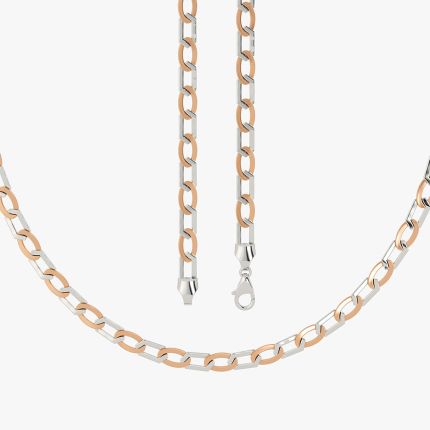 Celestial Artistry White and Rose Link Platinum Chain