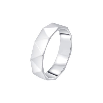 Textured Platinum Ring for Men