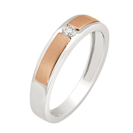 Dual toned Platinum Ring for Men