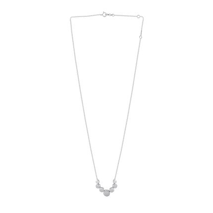 Platinum Circles Delicate Necklace