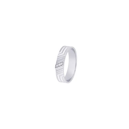 Minimalist 3-Diamond Band for Men