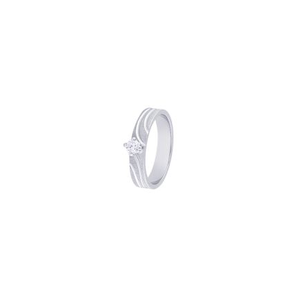 Minimalist Platinum and Diamond Band