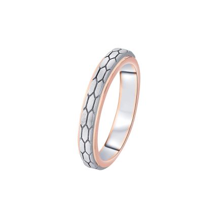 Classy Platinum and Rose Gold Women's Band