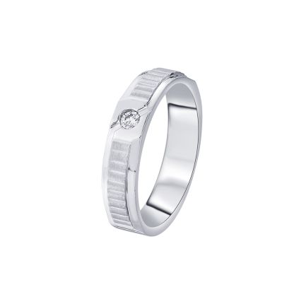 Elegant Diamond and Platinum Men's Band