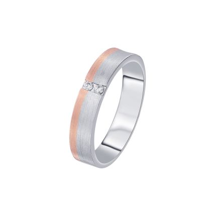 Subtle Diamond and Platinum Weman's Band