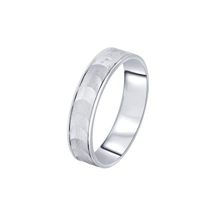 Textured Platinum Men's Band