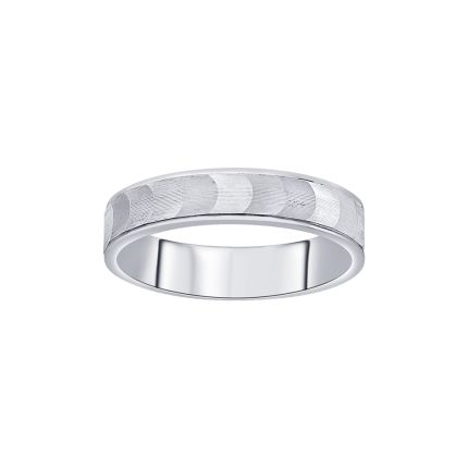 Textured Women's Platinum Band