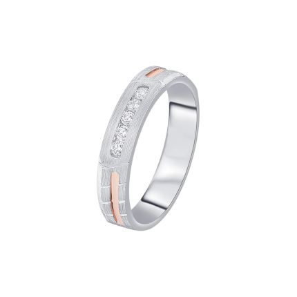 Classic Dual Toned Diamond Band