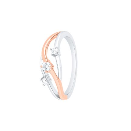 Swirl Design Diamond and Platinum Finger Ring