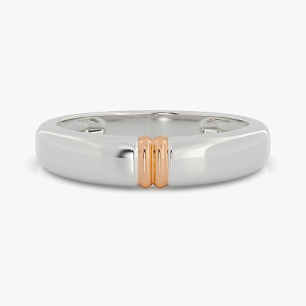 Allure Artistry White and Rose Couple Band Ring