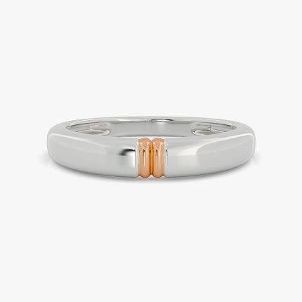 Harmony Artistry White and Rose Couple Band Ring