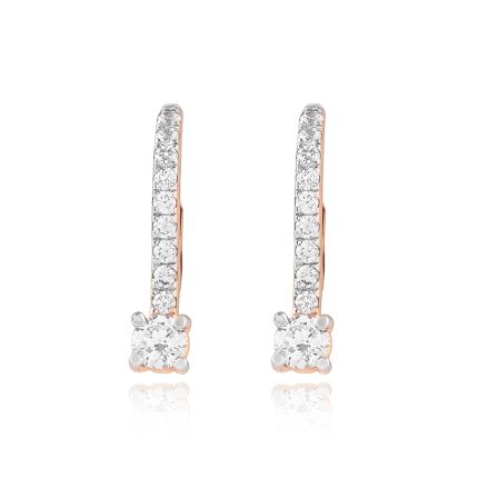 Classic Diamond Hoop Earrings