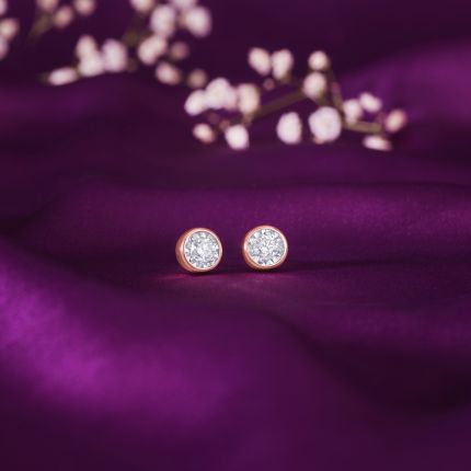 Solitaire Serenity Diamond Stud Earrings