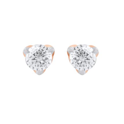 Subtle Rose Gold and Diamond Studs