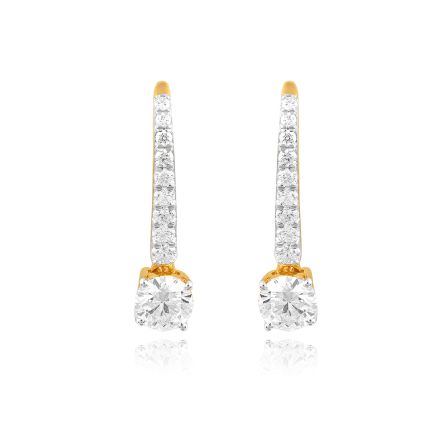 Brilliant Solitaire Hoop Earrings