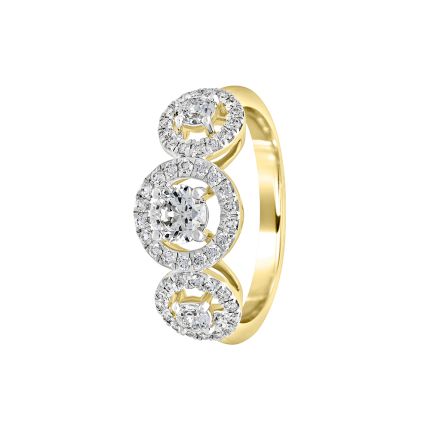 Circular Diamond Finger Ring