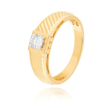 Square-Set Solitaire Diamond Ring