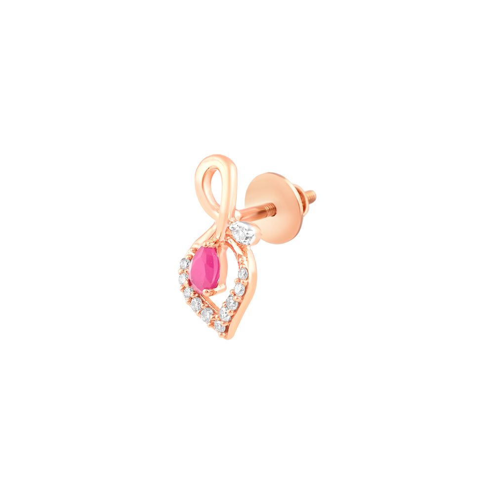 Bejewelled Red Stone and Diamond Pendant Set-All Jewellery-OSP24E12-D940X0C