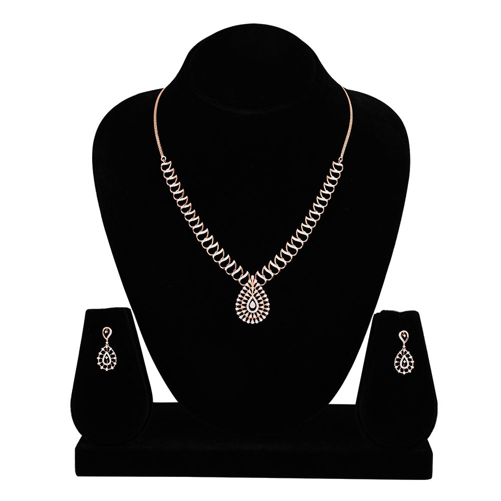 Finesse 14Kt Rose Gold Jewellery Set-Diamond-ONS22125-D400X0C
