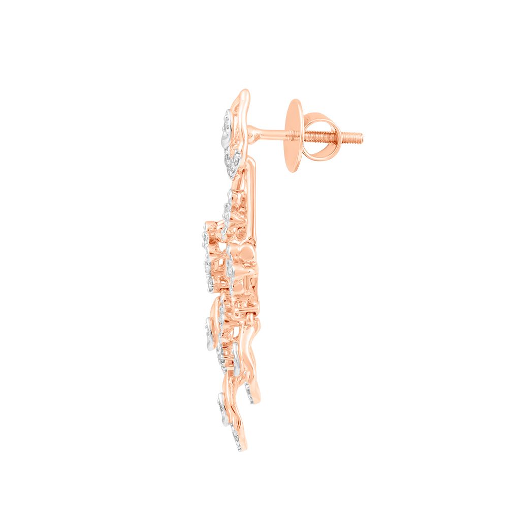 Grandeur Diamond Earrings in 14KT Rose Gold-Earrings-ASE23006-D900X0C