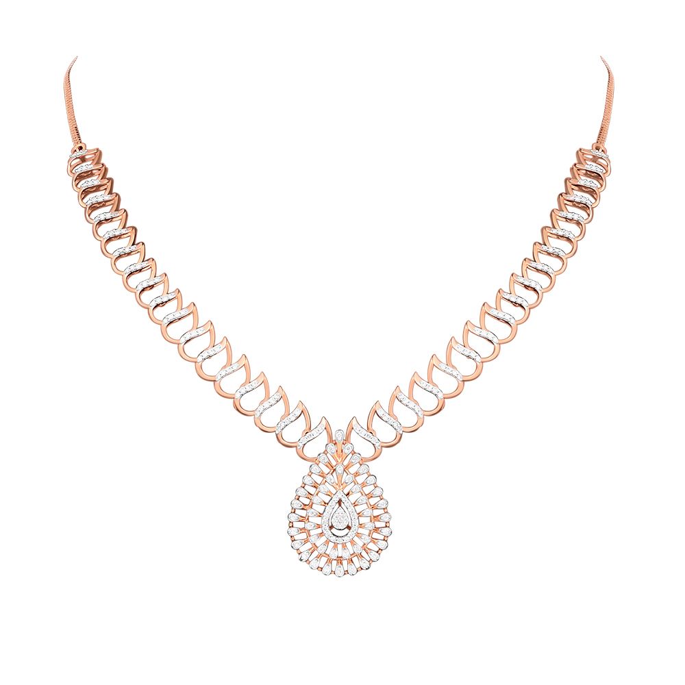 Finesse 14Kt Rose Gold Jewellery Set-Diamond-ONS22125-D400X0C