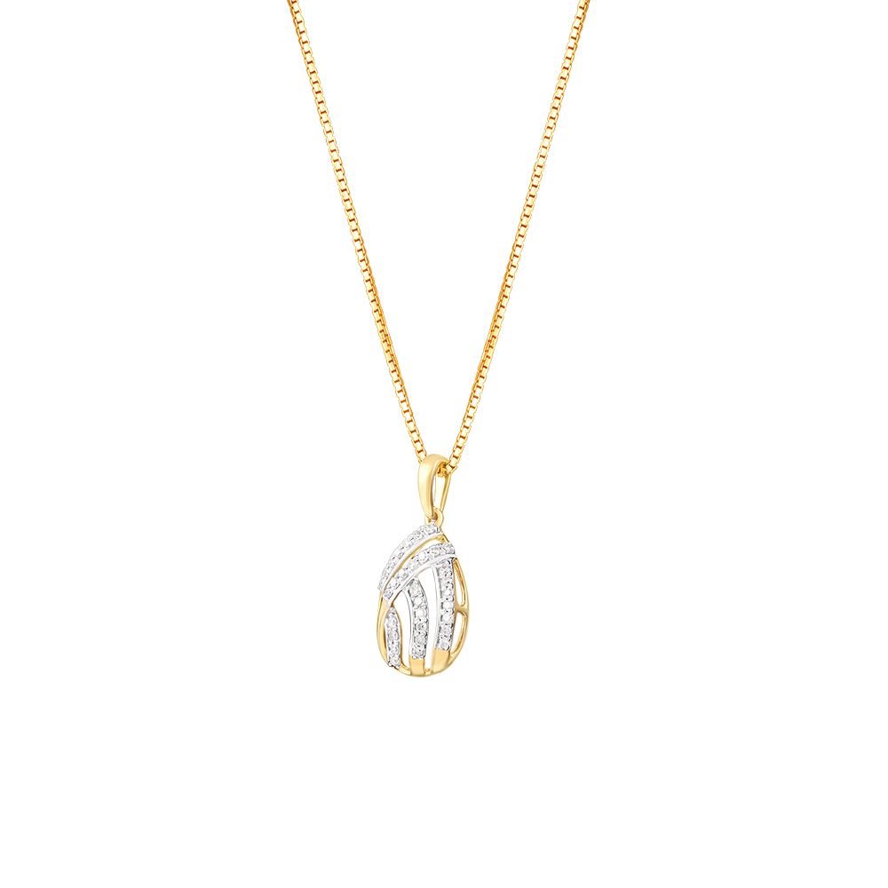 Delicate Drop Design Diamond Pendant Set-All Jewellery-OSP24E15-D900R0C
