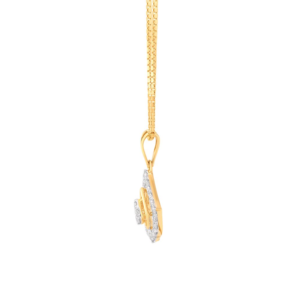 Drop Design Diamond Pendant Set-All Jewellery-OSP24E17-D400R0C