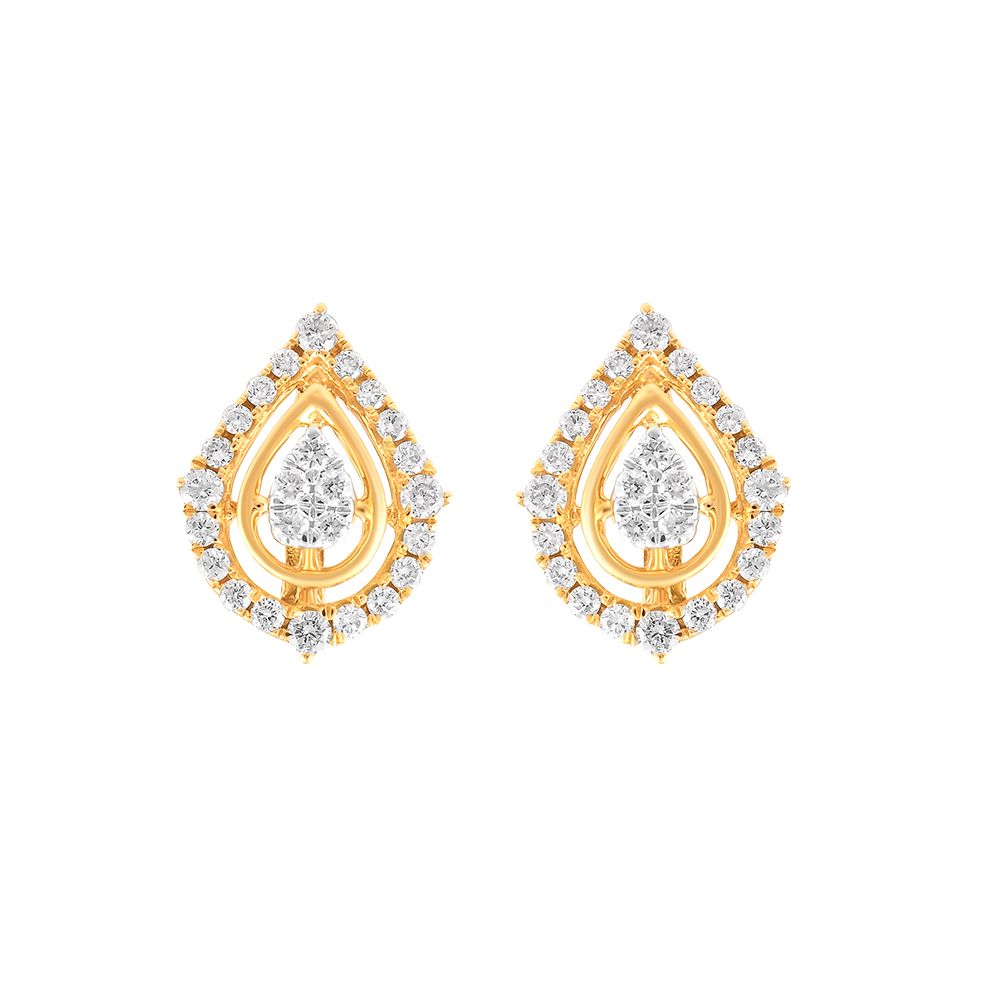 Drop Design Diamond Pendant Set-All Jewellery-OSP24E17-D400R0C