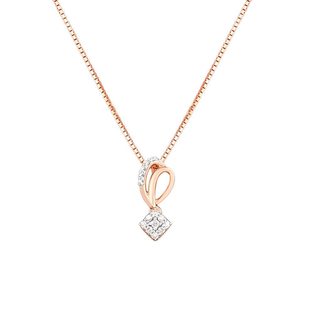 Sophisticated Rose Gold and Diamond Pendant Set-All Jewellery-OSP24E18-D900X0C