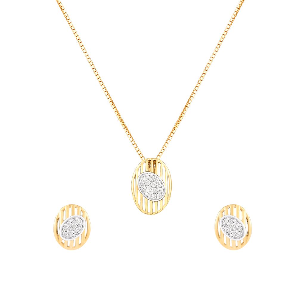 Buy Timeless Lattice Pattern Diamond Pendant Set OSP24E19-D900R0C
