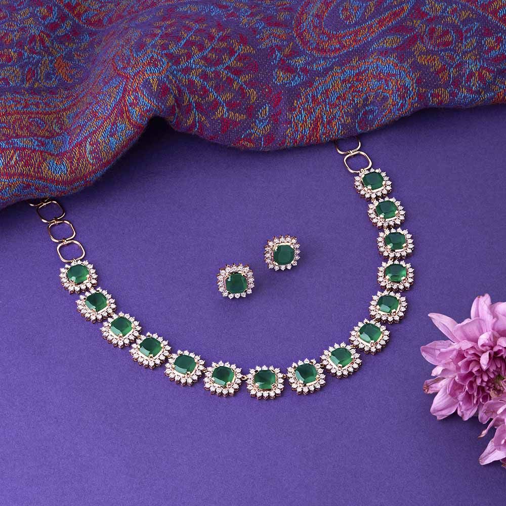 Exquisite Rose Gold Jewellery Set-All Jewellery-ONS17038-D409X0C