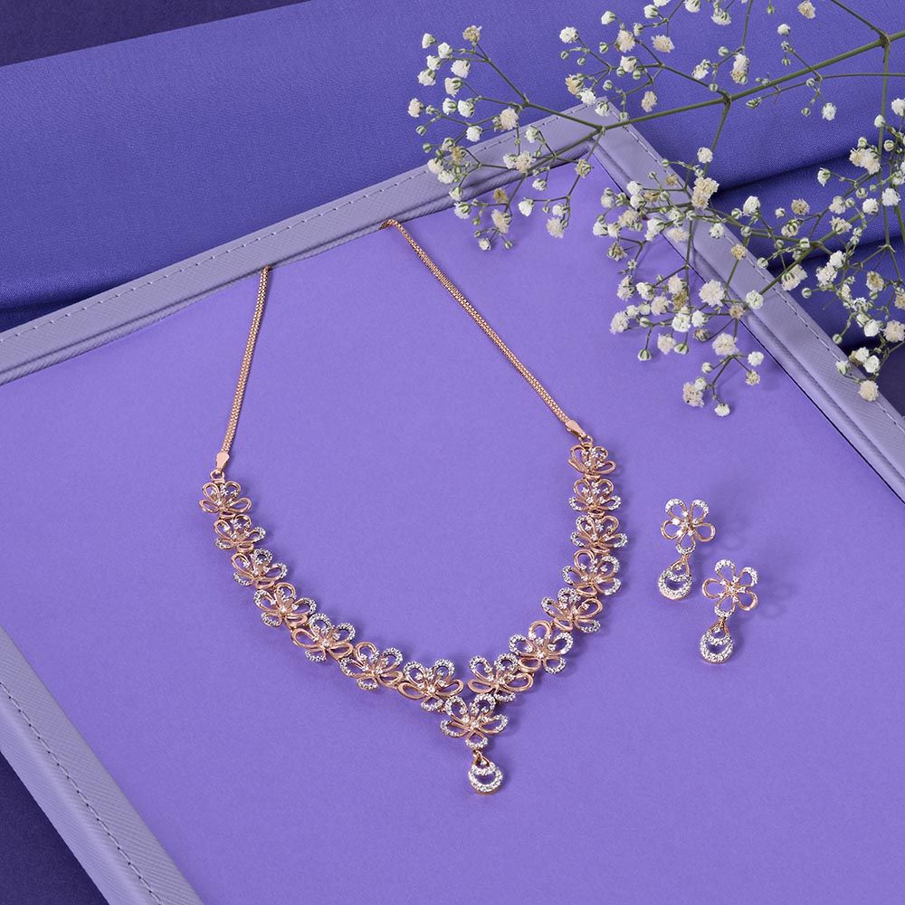 Layered 14Kt Rose Gold Jewellery Set-All Jewellery-ONS22164-D900X0C