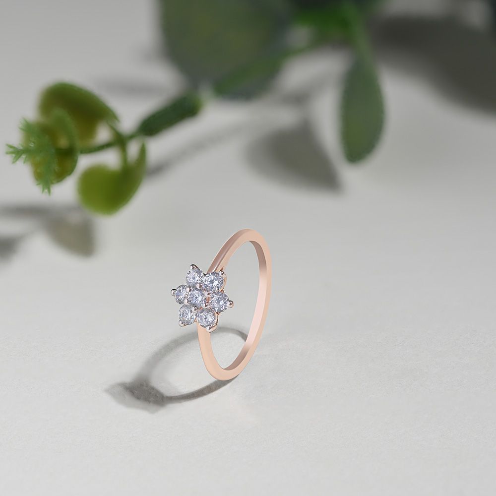 Floral Elegance Diamond Ring-Rings-ORG25I71