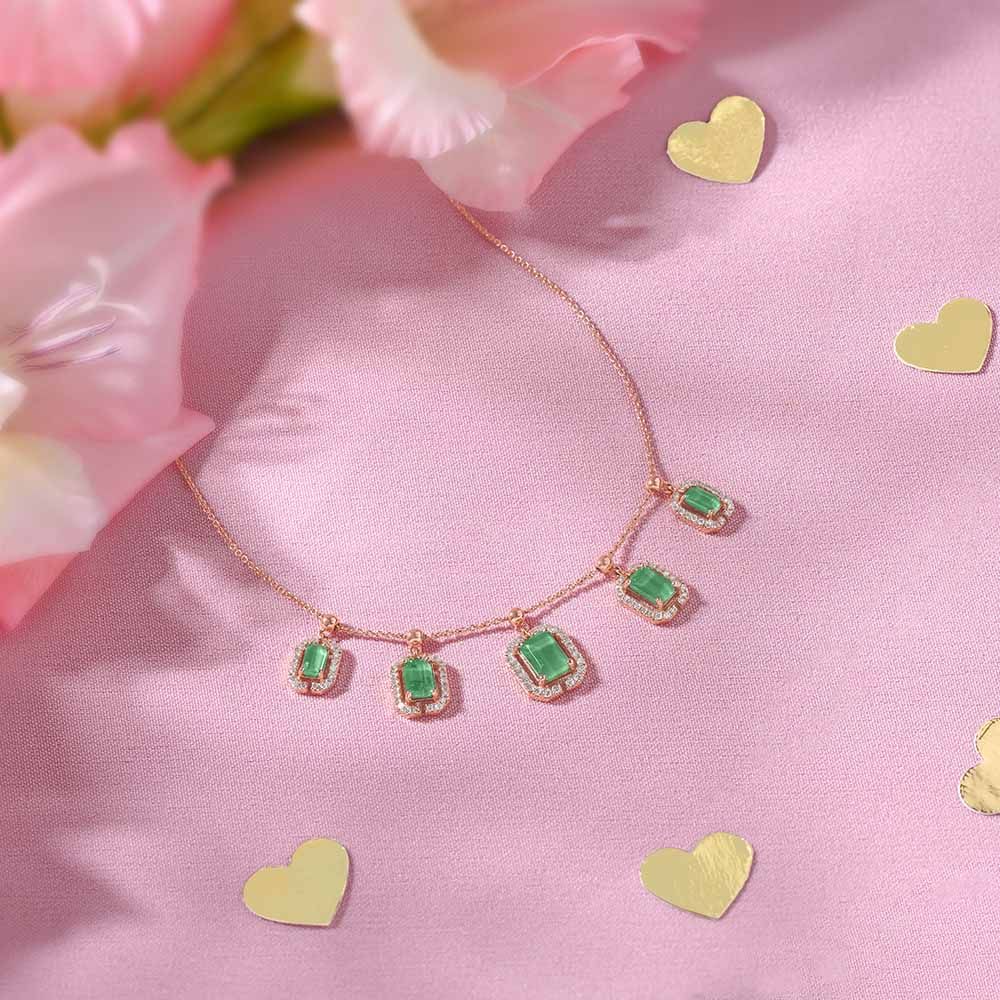 Modern Station Graceful Finish Necklace-Necklaces-BNK25C10-D935X0C