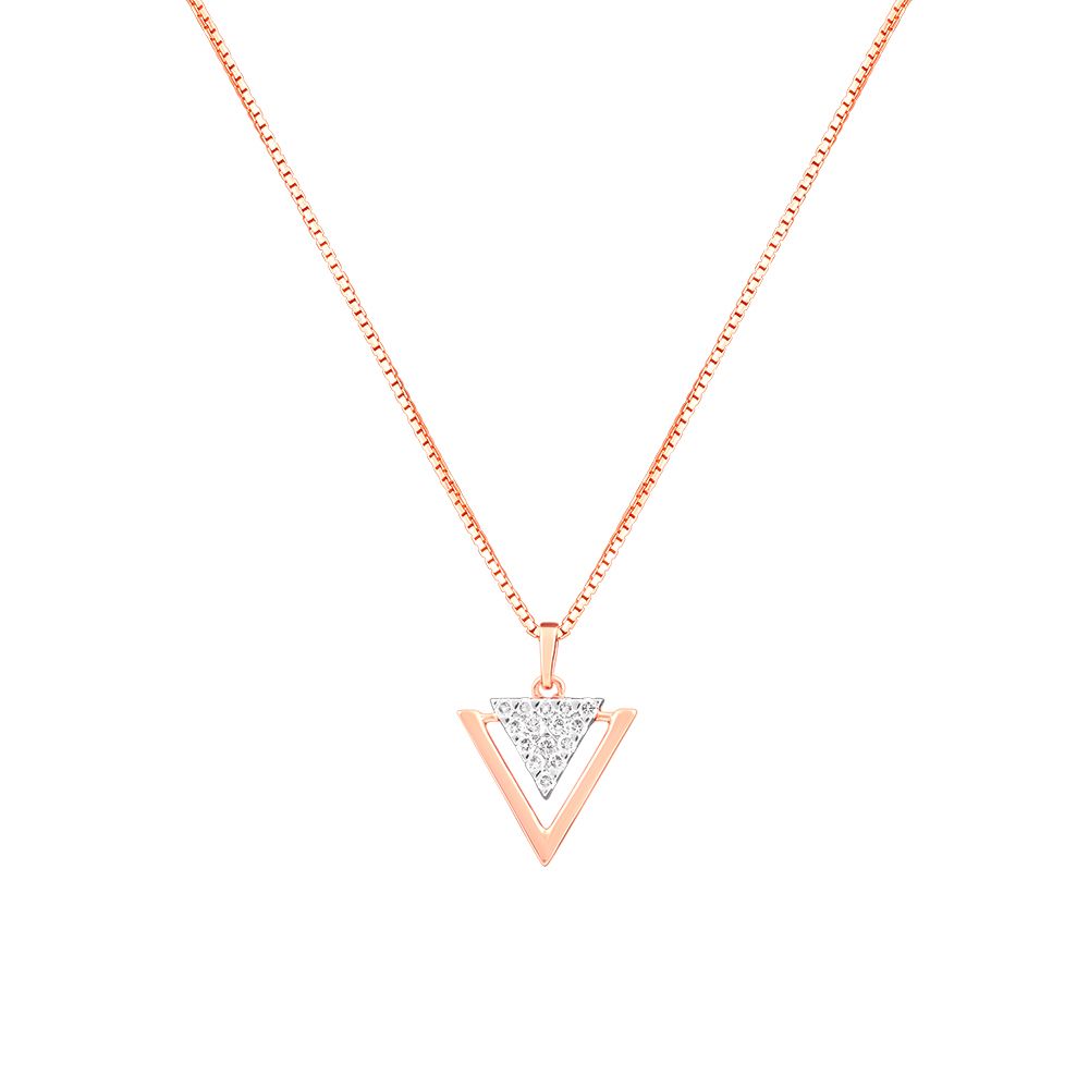 Triangle Design Diamond Pendant Set-All Jewellery-OSP24E20-D900X0C