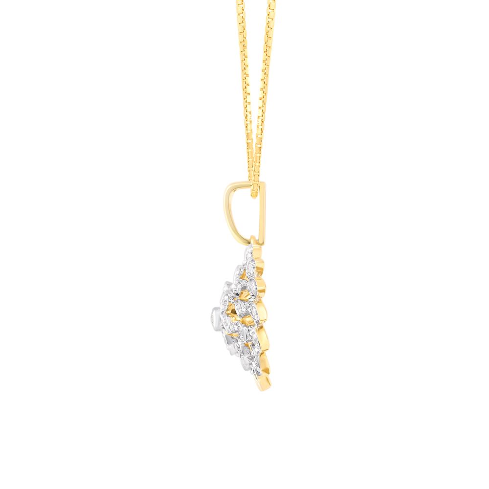 Classic Floral Diamond Pendant Set-All Jewellery-OSP24E25-D400R0C