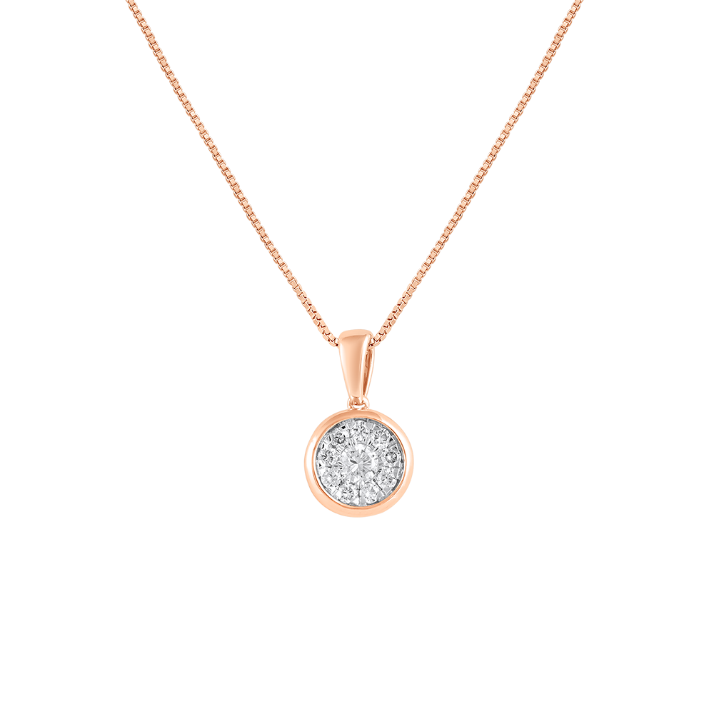 Gorgeous Geometric Rose Gold Necklace-All Jewellery-OSN24A35-D400X1B