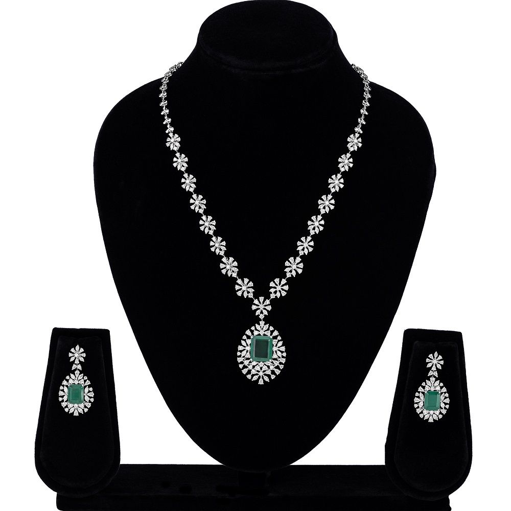 Bejewelled Yellow Gold and Diamond Necklace Set-Necklace Sets-CNS23A12-D326W0B
