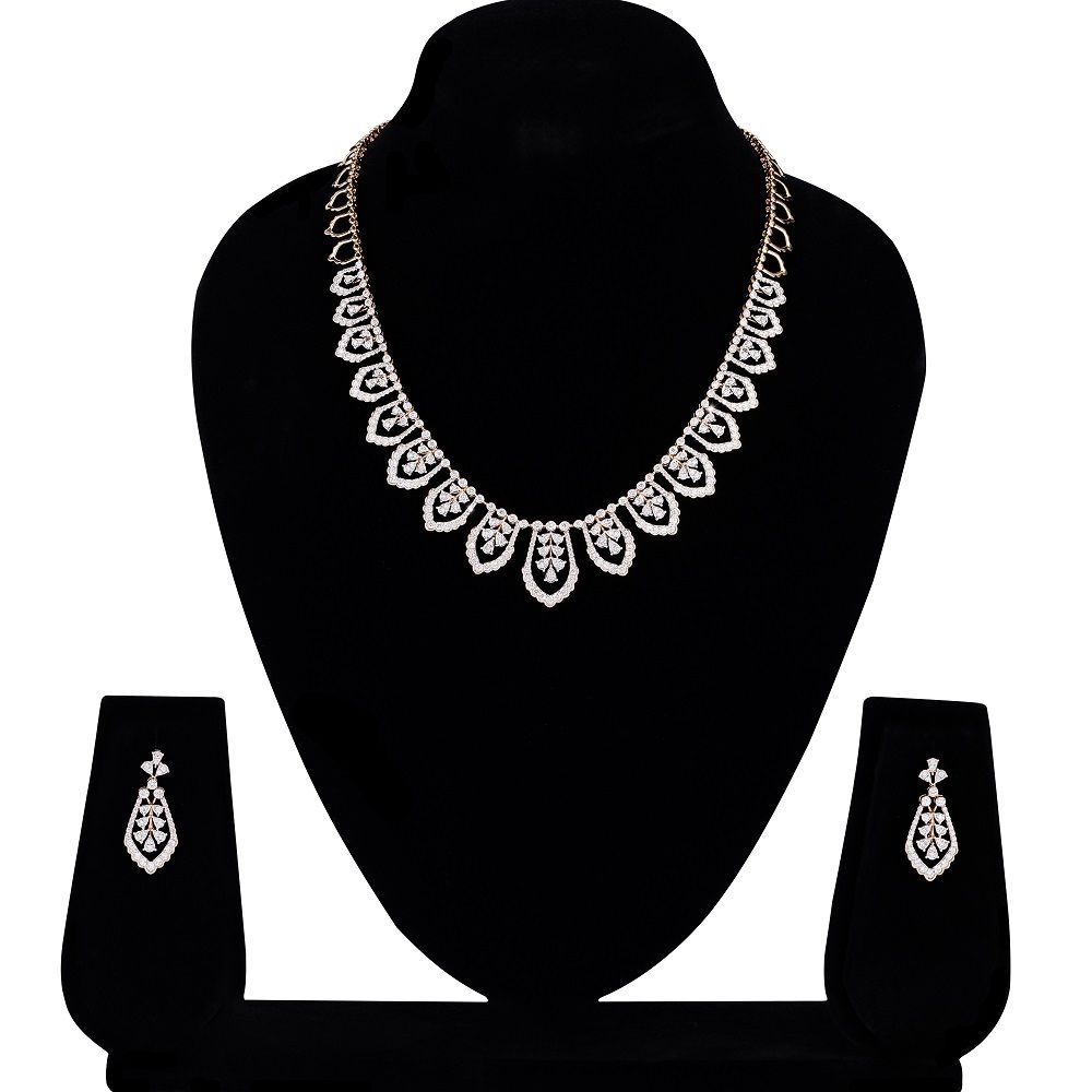 Classic Elegance Diamond and Emerald Necklace Set-Necklace Sets-CNS23A22-D300X0B