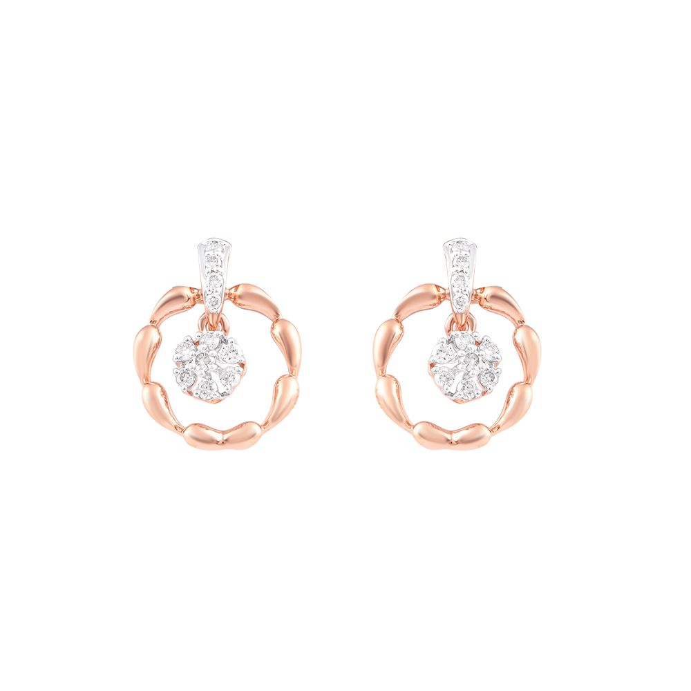 Round Floral Diamond Pendant Set-All Jewellery-OSP24E29-D900X0C