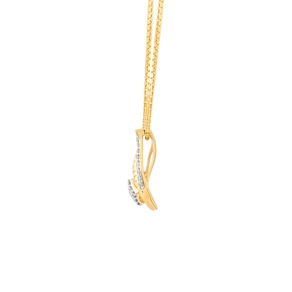 Exquisite Leaf Design Diamond Pendant Set-All Jewellery-OSP24E32-D900R0C