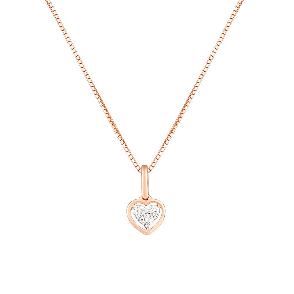 Light Heart Shaped Diamond Pendant Set-All Jewellery-OSP24E36-D900X0C